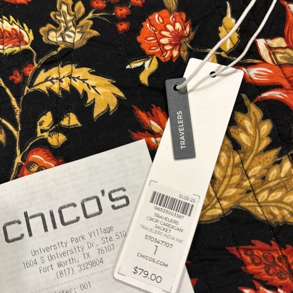 Chico’s - short cardigan - party - navy - size 1/M - Picture 5 of 5